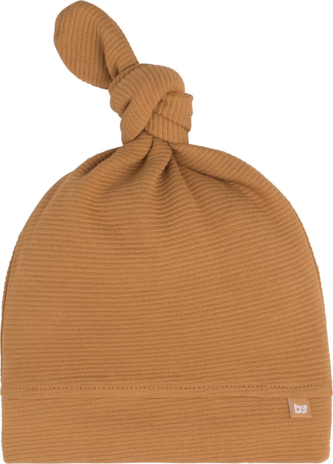 Baby's Only Knoopmutsje Pure - Caramel - 3-6 mnd - 100% ecologisch katoen - GOTS