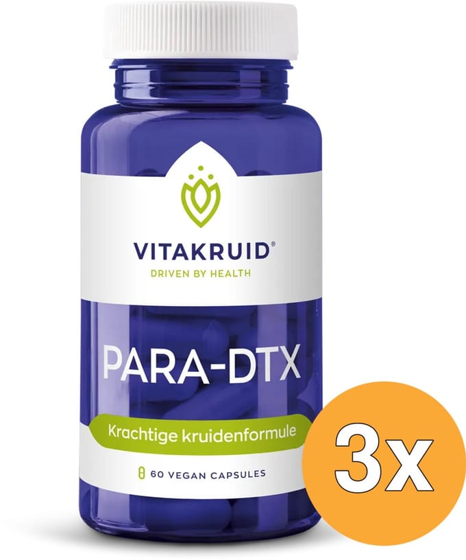 3x Vitakruid PARA-DTX Kruidenformule Oregano & Knoflook (60 vega capsules)