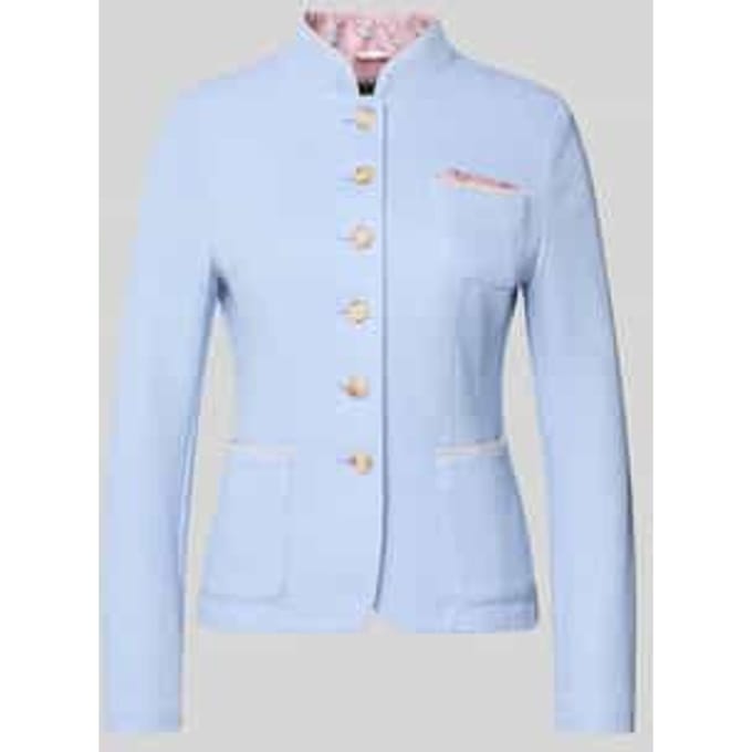 Blazer met opstaande kraag en borstzak