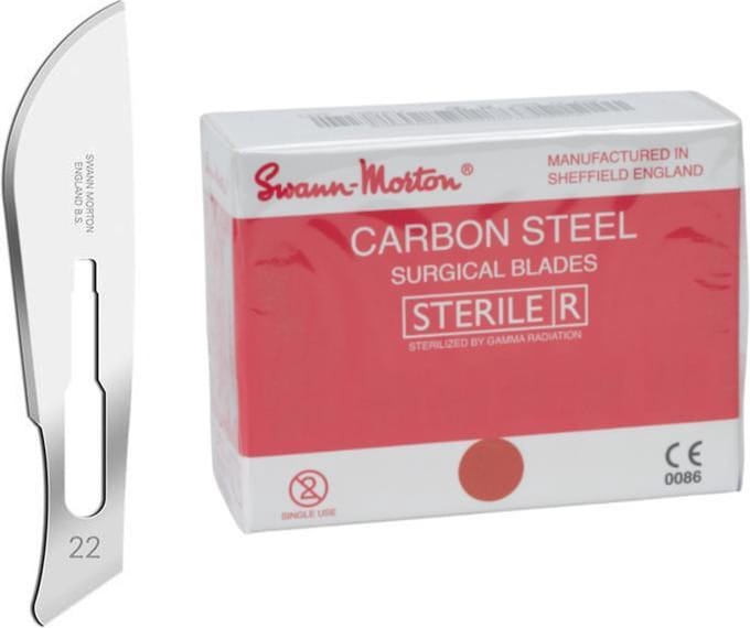 Swann Morton Scalpelmesjes - Steriel - Mesnummer 22 - REF 0208