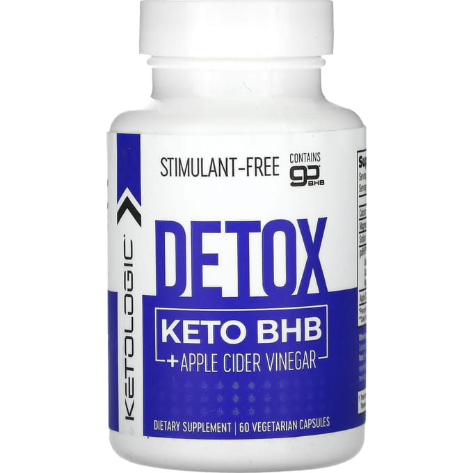 KetoLogic, Detox Keto BHB + Appelazijn, 60 Plantaardige Capsules