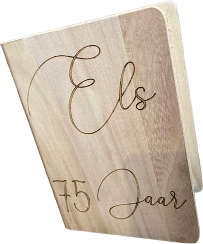 Spaarpot hout - spaarpot - boekvorm - hout - gepersonaliseerd