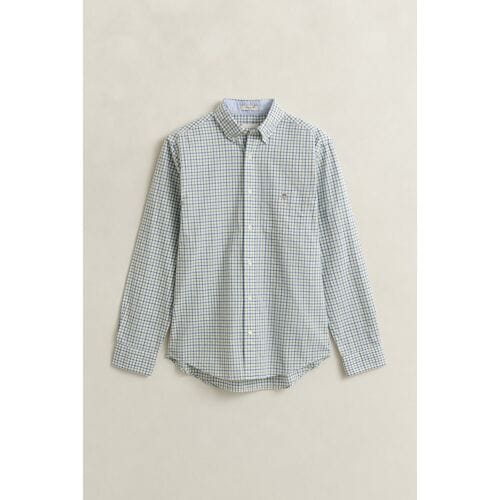 Gant Overhemd Classic Poplin Check Button-Down Herb Green / male