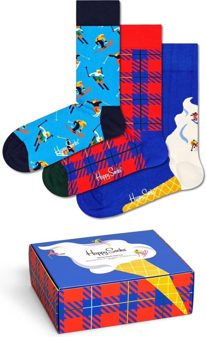 Happy Socks Downhill Skiing Socks Gift Set (3-pack) - unisex sokken - skipret - Unisex - Maat: 36 - 40