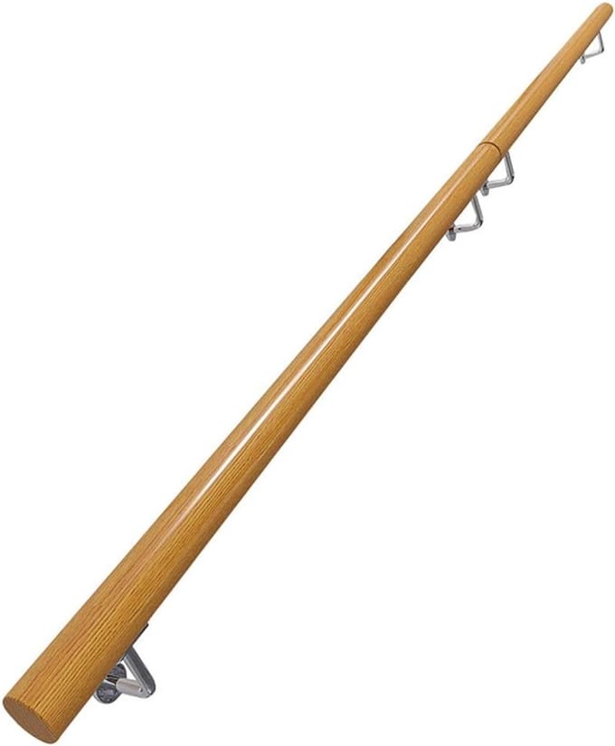 Trapleuning Kit - Wandmontage Leuning - Veilige Trappen - Massief Hout - 32mm Diameter