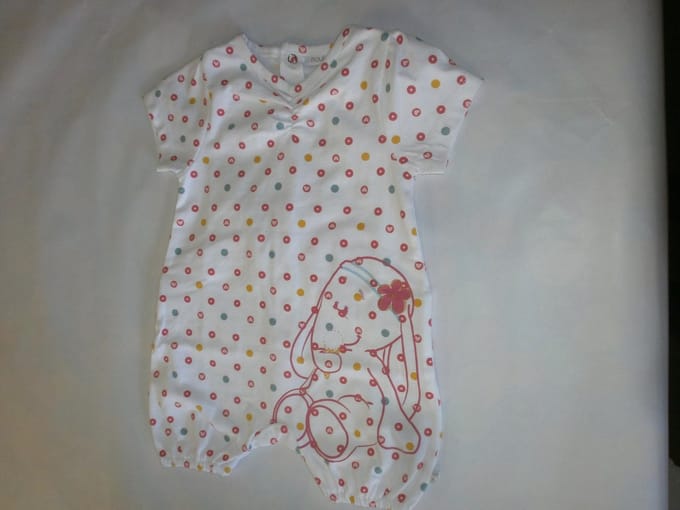 combi wit stip  noukie's  1jaar 80 meisje