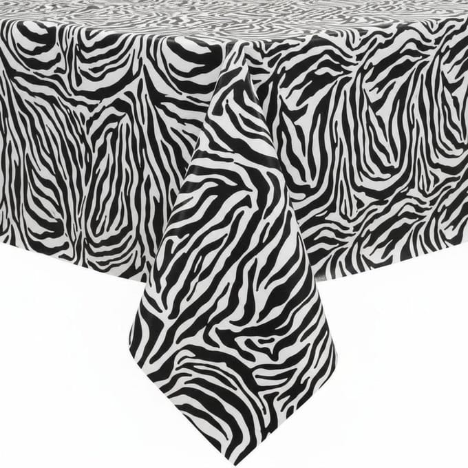 Protecttable - Mexicaans tafelzeil Zebra 120x150cm - Tafelkleed Afwasbaar - Kunststof