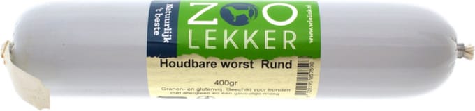 Zoolekker Houdbare Worst Rund 400 gram