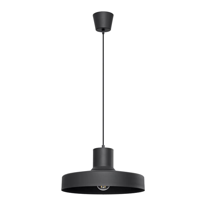Sollux Lighting Hanglamp Bilo - E27 - zwart - staal - 35x35x120cm