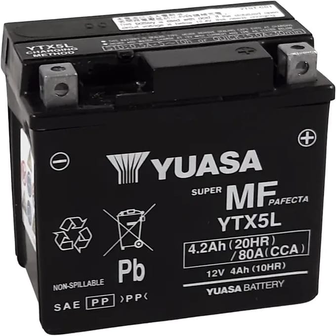 Motorfiets accu Yuasa W/C YTX5L FA