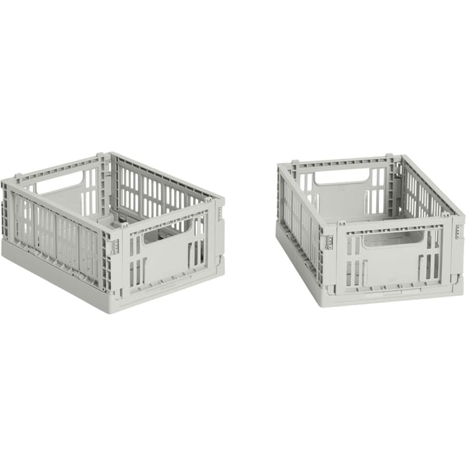 HAY Colour Crate Mini set van 2 - HAYCrateGrey