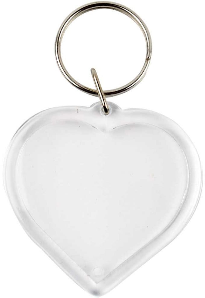 Creativ Company Hart Sleutelhanger 40x40 mm 25 stuks
