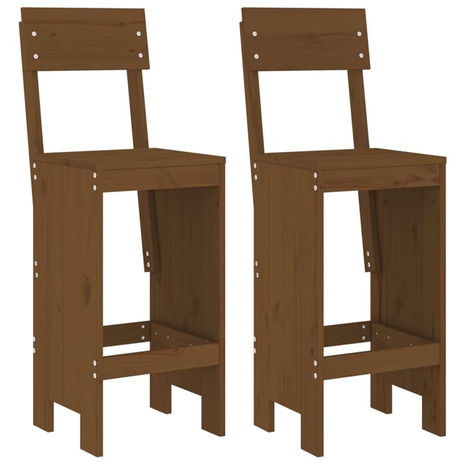 vidaXL - 3-delige - Tuinbarset - massief - grenenhout - honingbruin