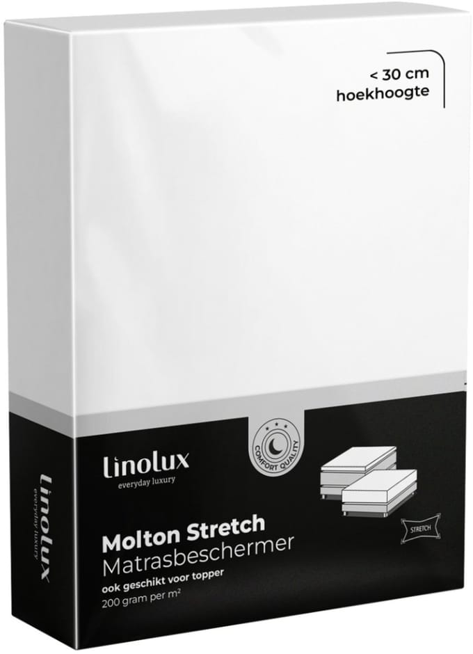 Linolux Molton Hoeslaken Stretch Basic (topper) 80x200-100x220