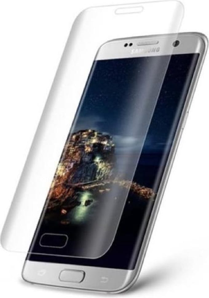 Screenprotector geschikt voor Samsung Galaxy S7 - Full Screen Arch / Arched Tempered Glass Screen protector Transparant 3D 9H