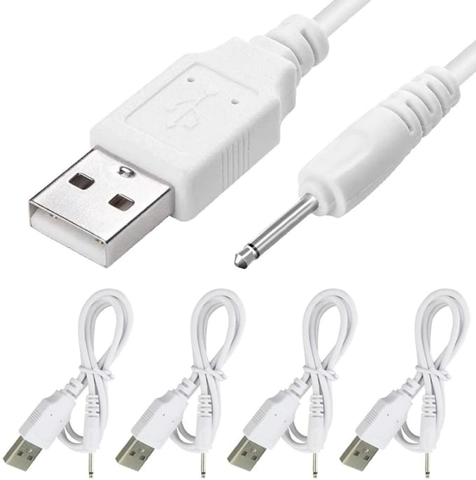 Allecto - USB naar DC 2.5mm Oplaadkabel 30cm - 4 Stuks Snelle Oplaadadapter