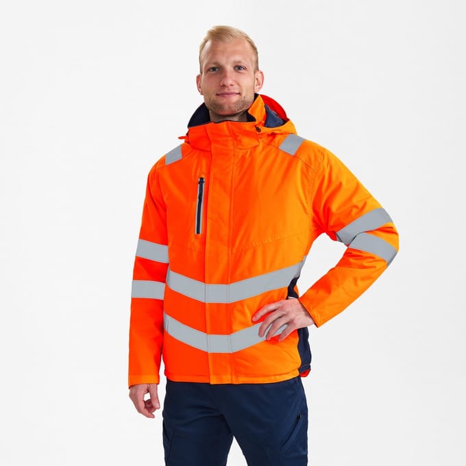 Engel Safety winterjack 1946-930 - Hi-vis Orange / Blue Ink - M