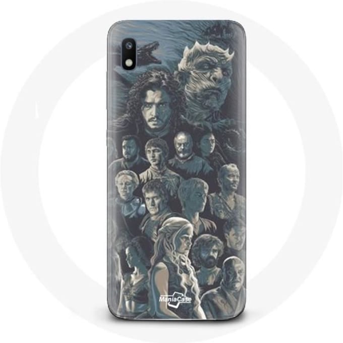 Coque - Game of Thrones - Samsung Galaxy A10 - Souple - Affiche Personnages - Gris gris