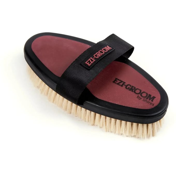 Paardeborstel met geitenhaar Ezi-Groom Grip Body