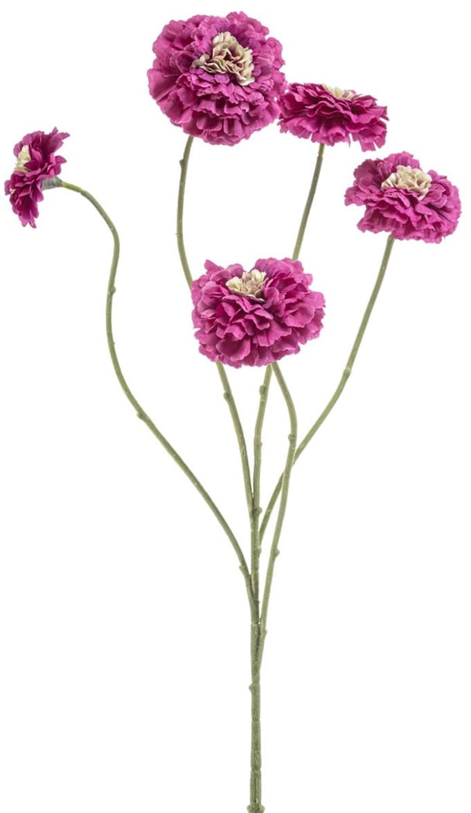 Emerald - Kunstbloem Zinnia 90cm Beauty/groen - Kunstplant voor binnen
