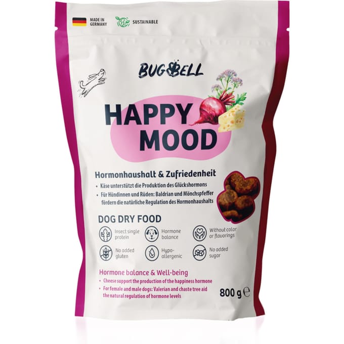 Voordeelpakket: 4x800g BugBell Happy Mood droogvoer voor honden