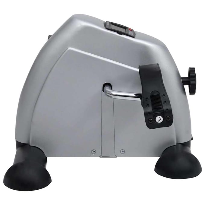 vidaXL - Mini - Hometrainer - met - plastic - vliegwiel - (zilver)