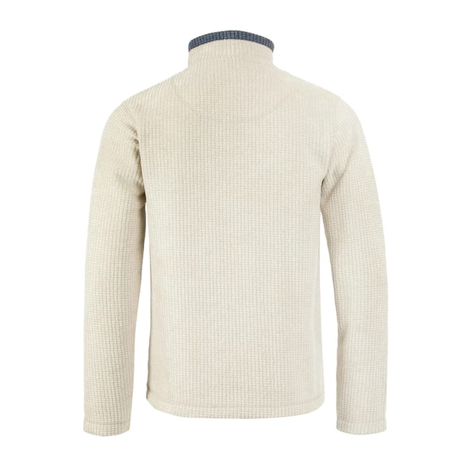 Weird Fish Heren Newark Grid Eco Friendly Quarter Zip Fleece Top (Ecru)