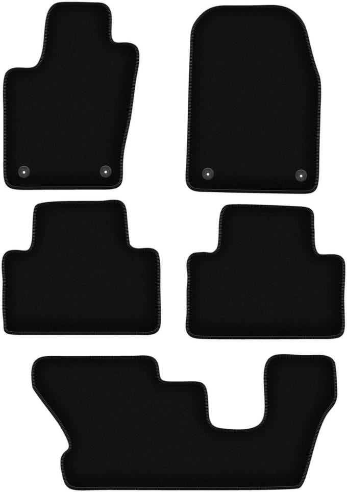 BASIC zwarte veloursmatten voor: Dodge Durango III 7-zits (2010-2020)