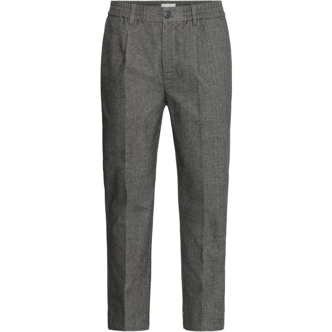 Broek met visgraatmotief en plooien Casual Friday Marc