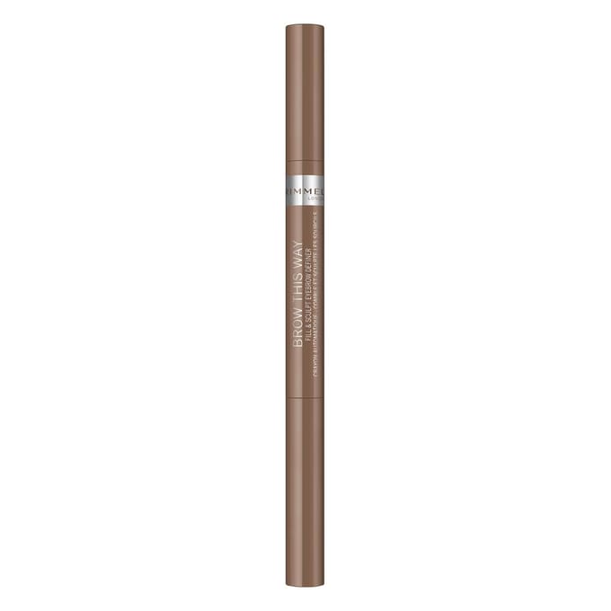 Rimmel Brow This Way Fill and Sculpt Eyebrow Definer 0.4g (Various Shades) - Soft Black