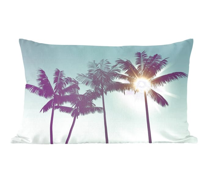 Sierkussens - Kussentjes Woonkamer - 60x40 cm - Palmbomen - Zomer - Zon