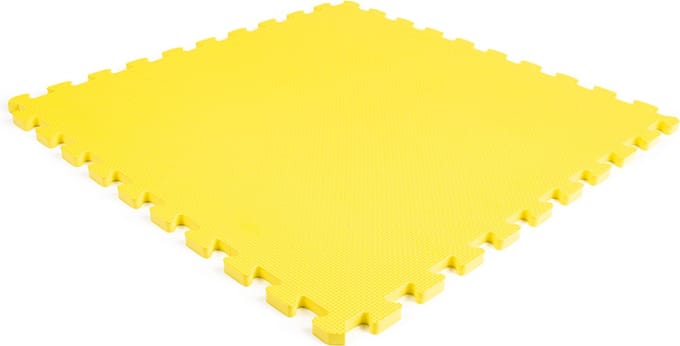Rubbermagazijn - Eva foam mat - Per 1,54m² - Geel - Dikte 14mm -4 tegels - Speelmat