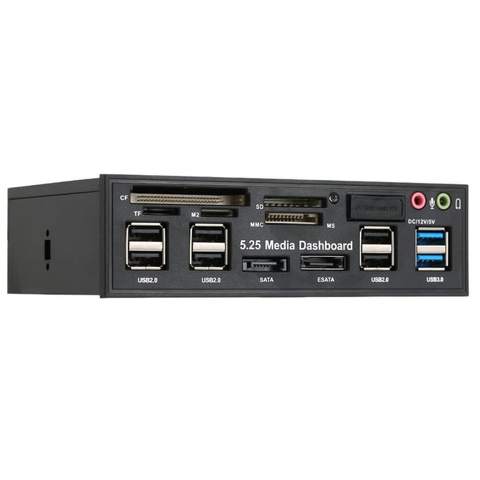 5,25  interne SATA e-SATA USB multifunctionele vijf-in-één kaartlezer white