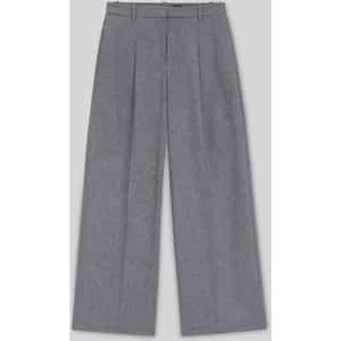 Wide Leg Bundplooibroek van wol-lyocellmix