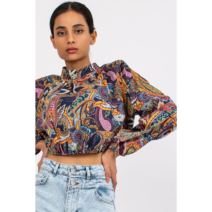 Paisley Luxe Blouse - Yellow / One Size