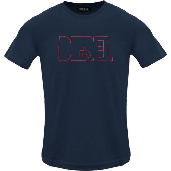 Diesel Omlijnd Logo Total Eclipse T-shirt