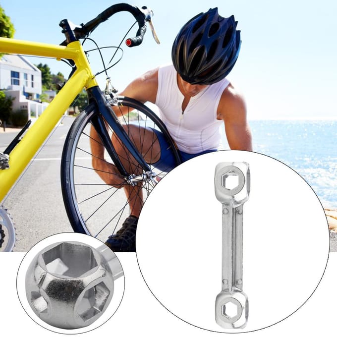 Multifunctionele zinklegering fiets inbussleutel fietsreparatietool white