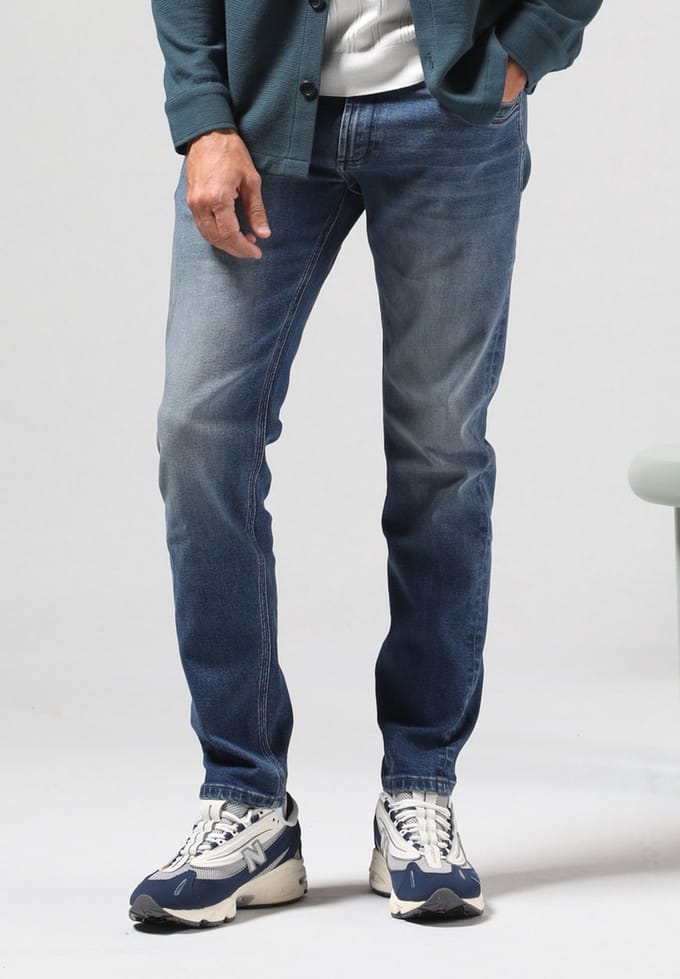 Gabbiano - Atlantic Shift - Heren Regular Jeans - Mid Blue