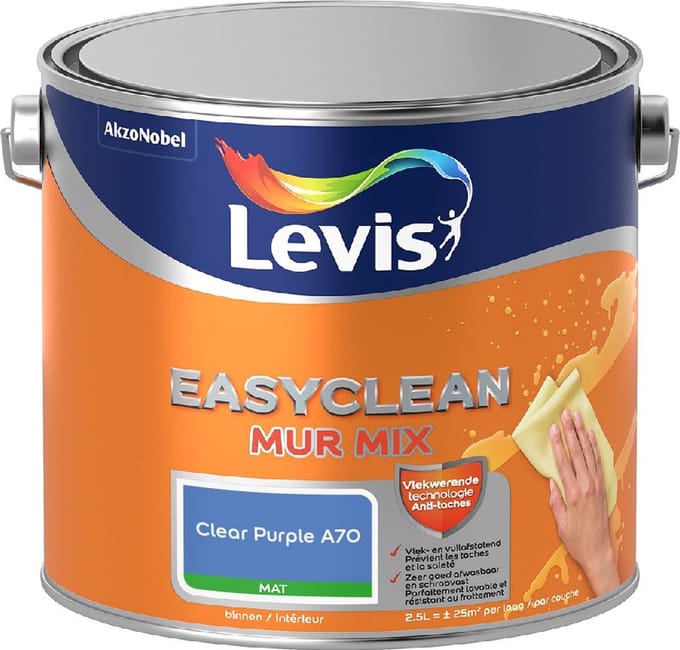 Levis - Easyclean Mur Mat Mix - Clear Purple A70 - Mengverf - 2,5 L