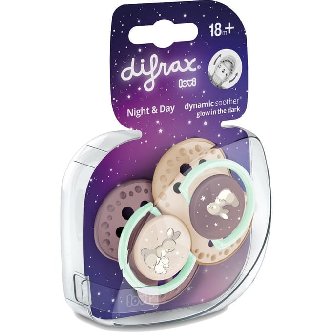 Difrax LOVI Fopspeen Dynamisch - Classy - 18+ Maanden - Roze & Beige - 2 Stuks