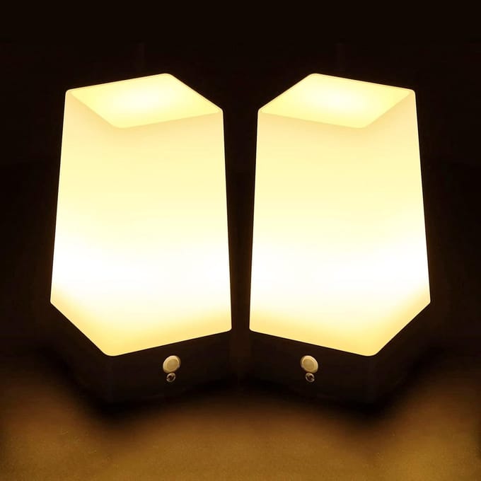 Set van 2 Draadloze LED Nachtlampjes met Bewegingssensor voor Binnen en Buiten