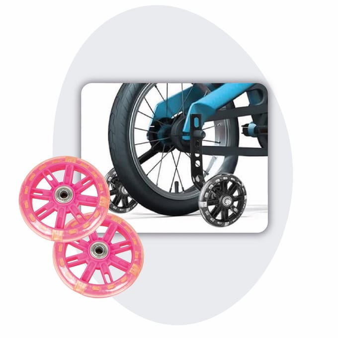 Voltano Zijwieltjes LED Verlichting – Roze – 12-20 inch