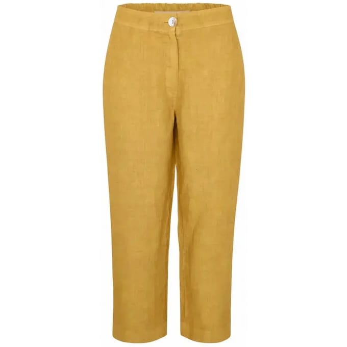 Linnen curve broek voor vrouw Haris Cotton