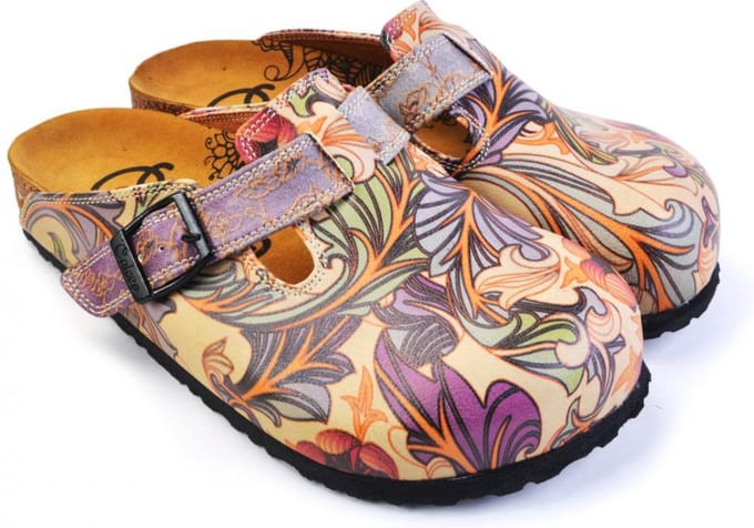 GOBY Clogs met Patroon – Handgemaakt – Premium Kwaliteit – Maat 42