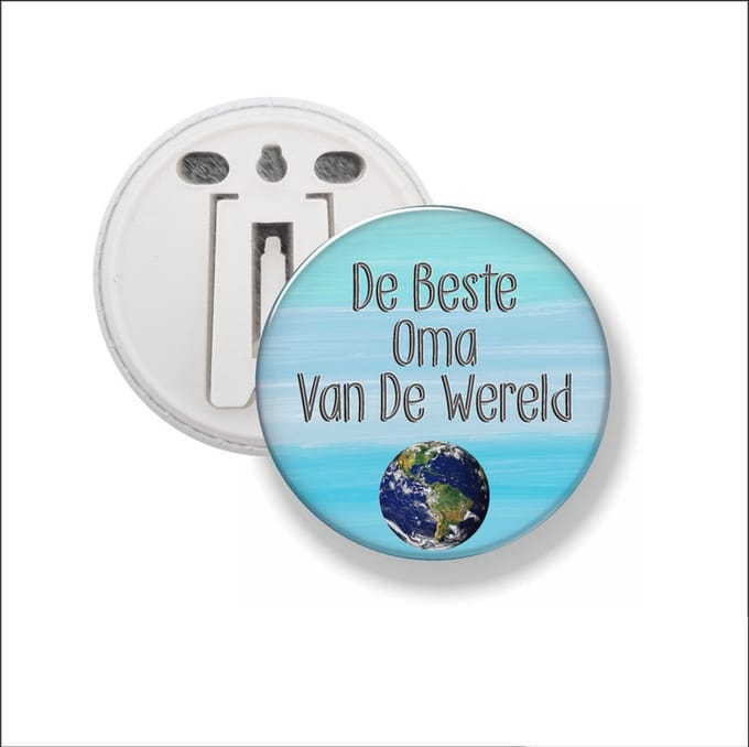 Button Met Clip 58 MM - De Beste Oma Van De Wereld