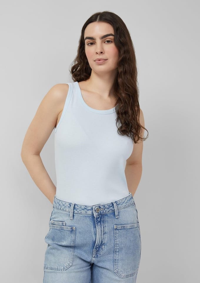Dames T-shirt van elastisch gemengd katoenjersey s.Oliver
