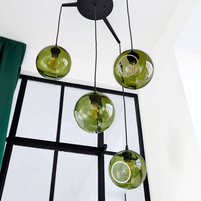DESIGN BY US Baldakijn Flash Je Lampen, zwart, 8-armig, aanpasbaar