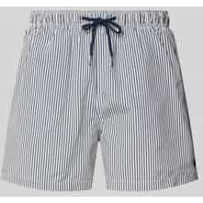 Zwemshort met achterzak en labelpatch