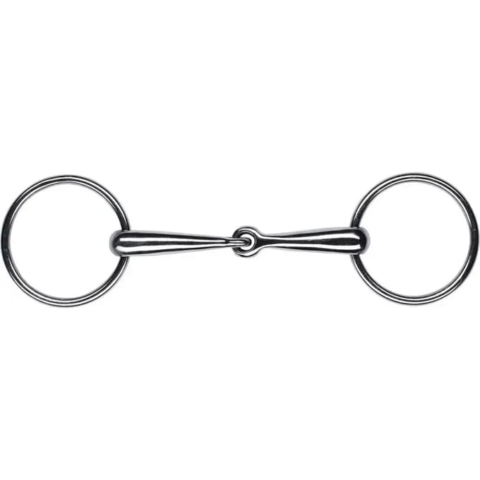 2-rings snaffle bit met fijne volle boringen voor paarden Feeling
