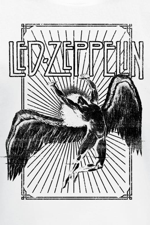 Led Zeppelin T-shirt - Icarus Burst - S tot XXL - voor Mannen - wit